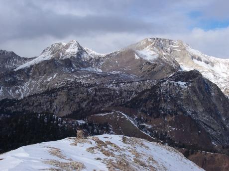Recess Peak and Peak 11887 from White Mountain. Photo by Rick Baugher.