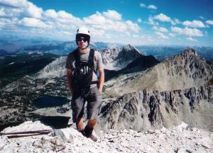 on the summit of DO Lee with Peak 11,272 in the background